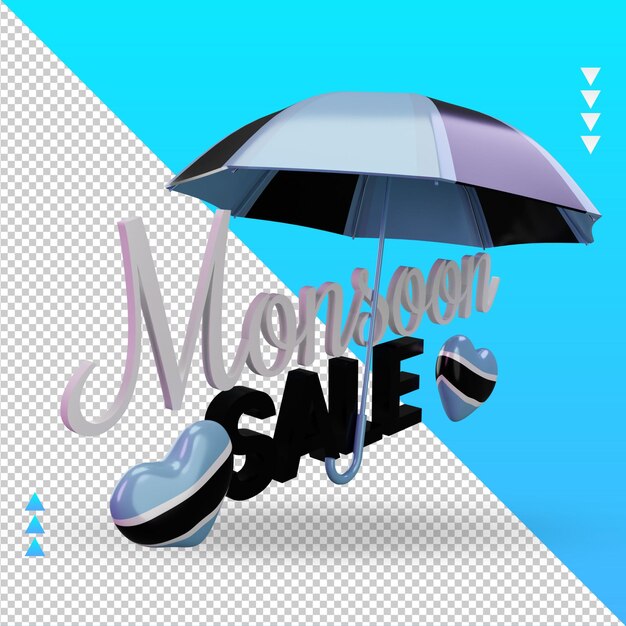 PSD 3d monsoon sale botswana flag rendering left view