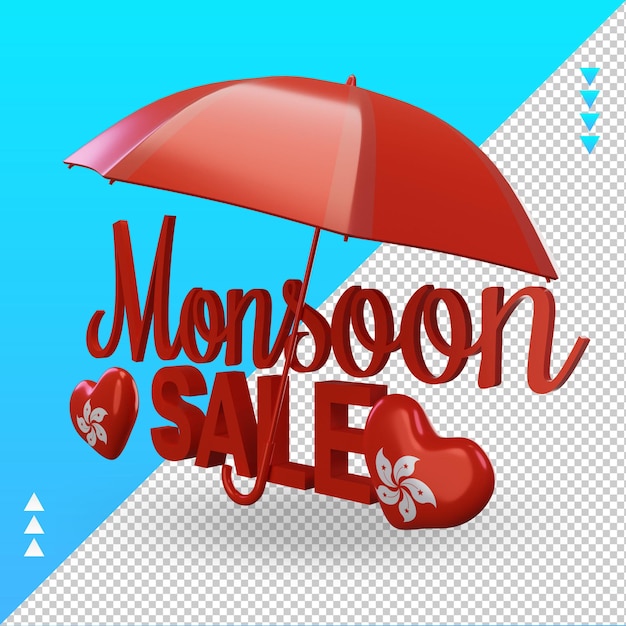 3d monsoon sale hongkong flag rendering right view