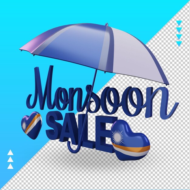 3d monsoon sale marshall islands flag rendering right view