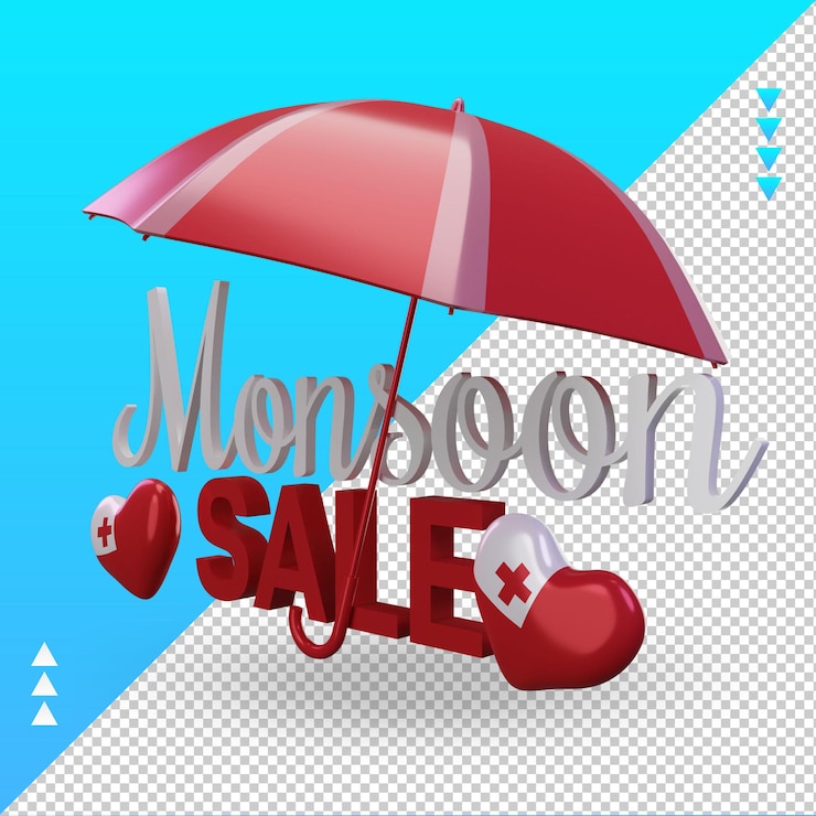PSD 3d monsoon sale tonga flag rendering right view
