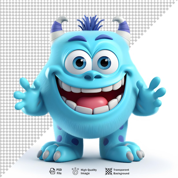 PSD avatar di personaggi mostri 3d su sfondo trasparente