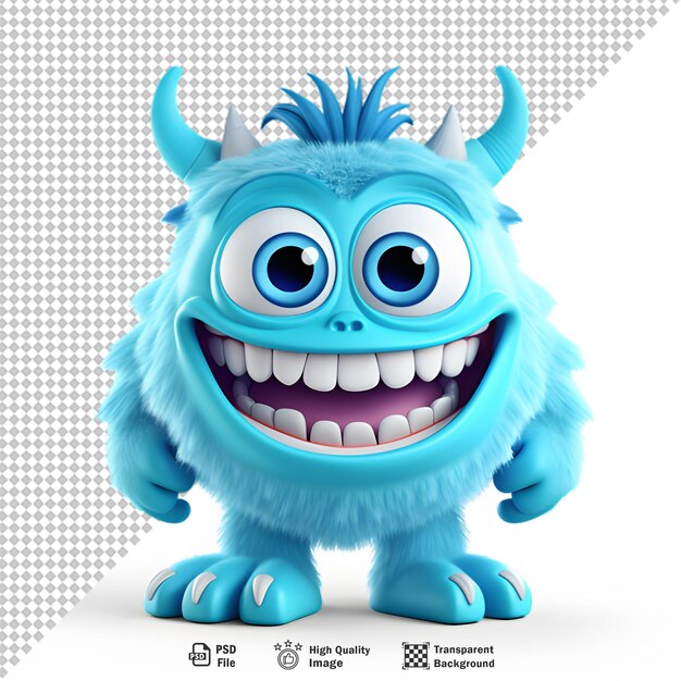 PSD 3d monster personage avatar op transparante achtergrond