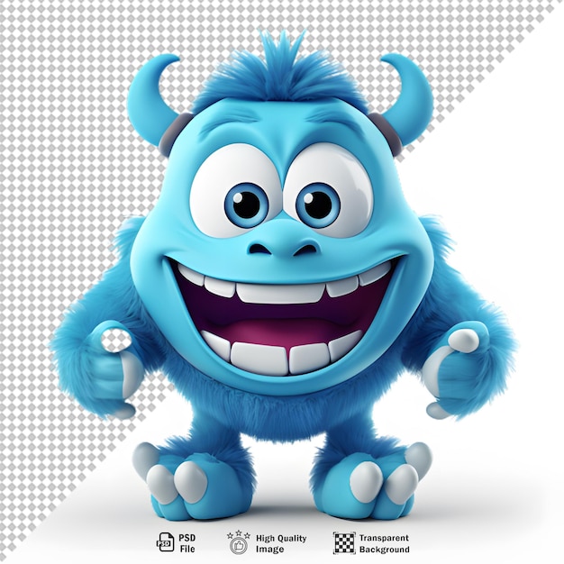 PSD 3d monster personage avatar op transparante achtergrond