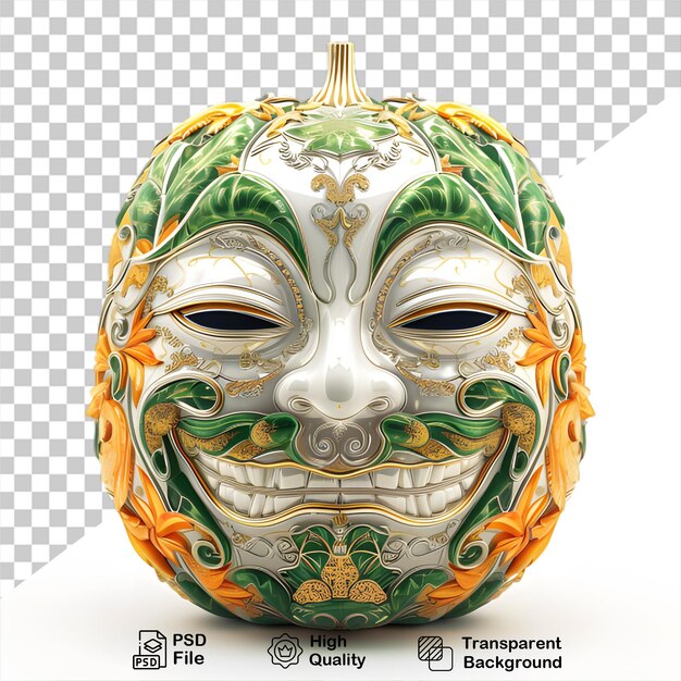 PSD 3d monster pumpkin halloween koncepcja izolowana na przezroczystym tle zawiera plik png