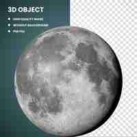 PSD 3d moon