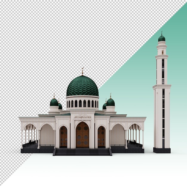 3d mosque building isolated