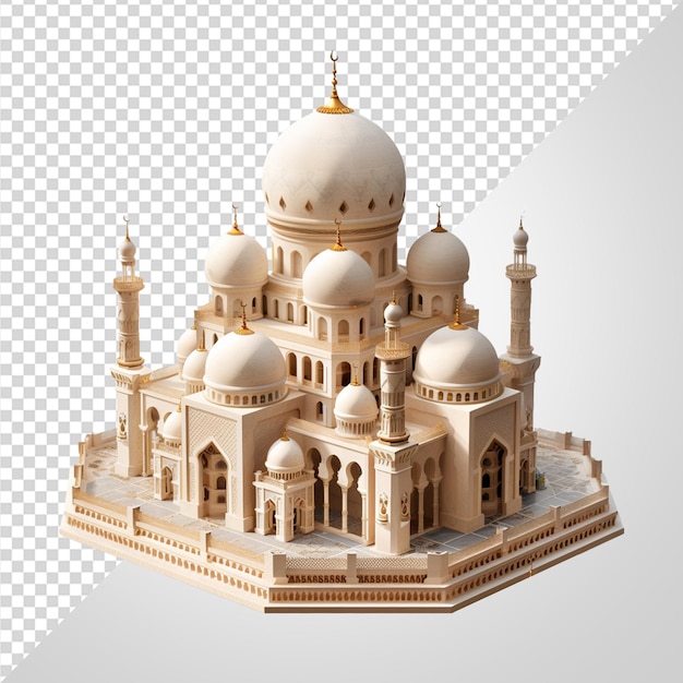 PSD 3d mosque illustration png