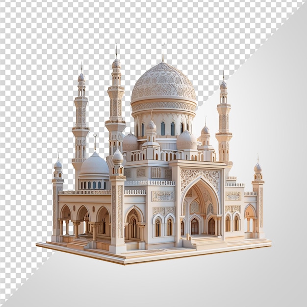 PSD 3d mosque illustration png