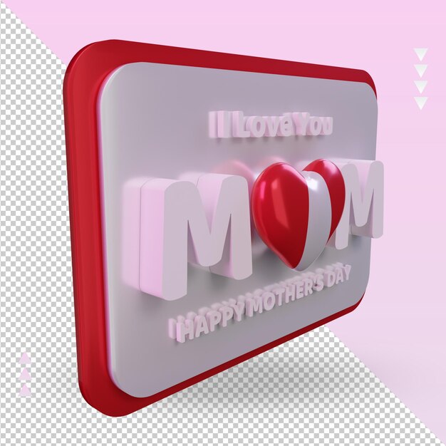 3d mothers day peru flag rendering left view