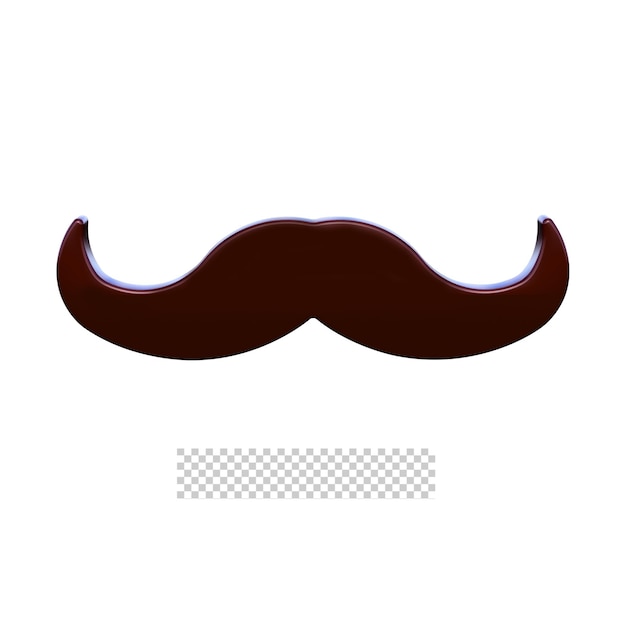 PSD 3d moustache icon isolated