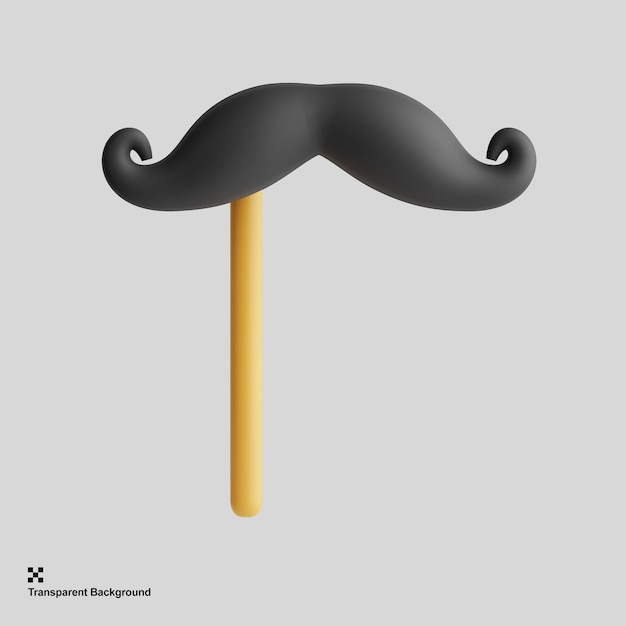 3d moustache icon