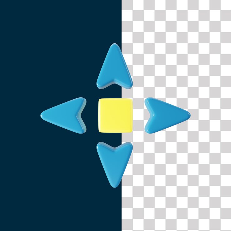 PSD 3d move icon