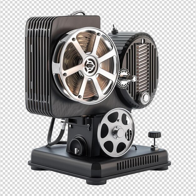 PSD 3d movie projector isolated on transparent background