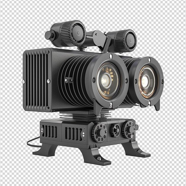 PSD 3d movie projector isolated on transparent background