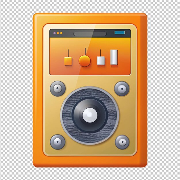 PSD 3d mp3 плеер на прозрачном фоне