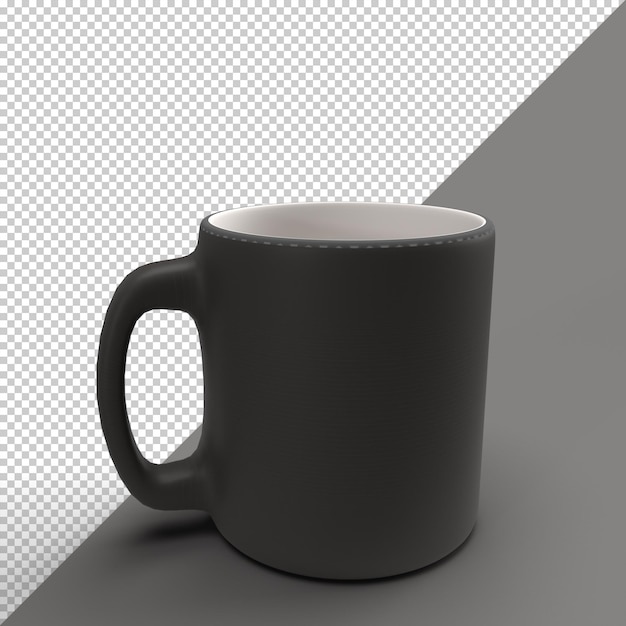 Tazza 3d per mockup, rendering realistico di tazza di alta qualità.