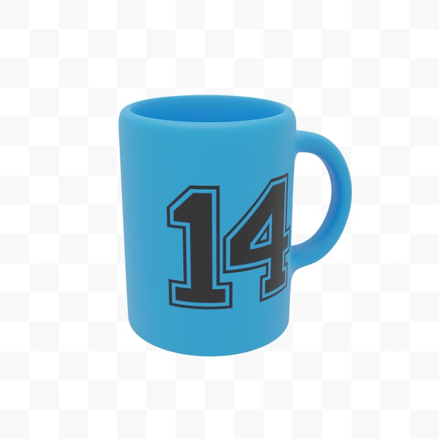 3d mug number 14