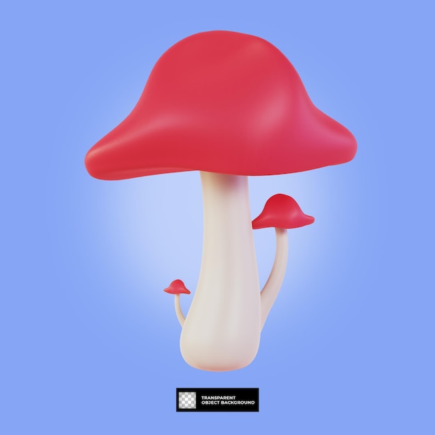 3d mushroom icon