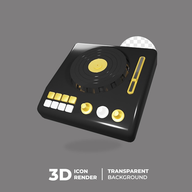 3d music audio dj icon