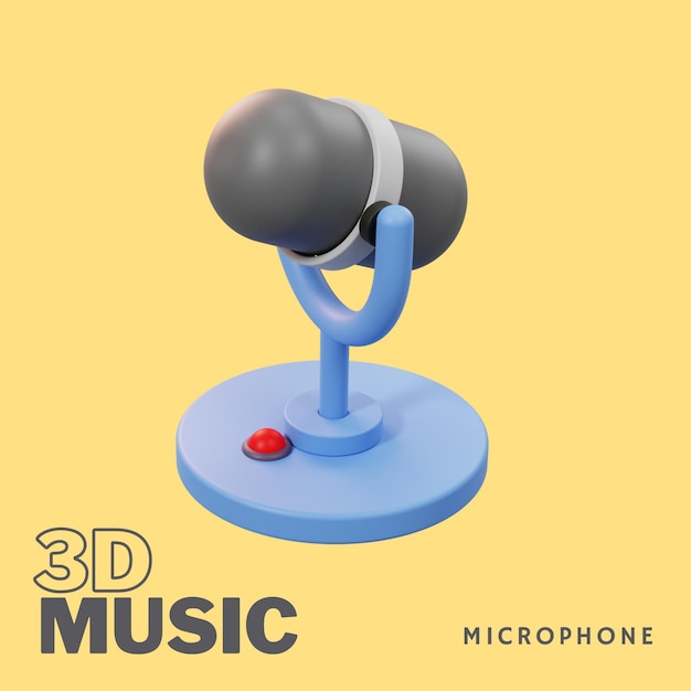 PSD 3d music icon