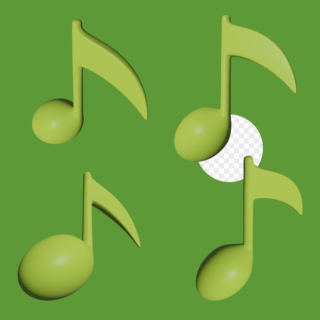 PSD 3d music note icon