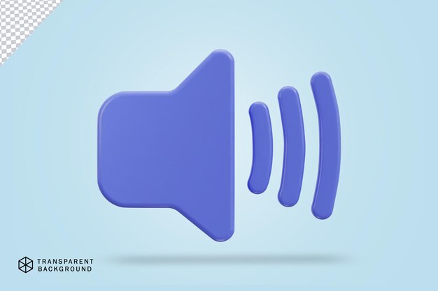 PSD 3d music sound icon vector illustration