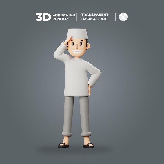 Carattere musulmano 3d