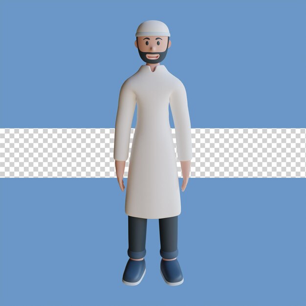 3d muslim man