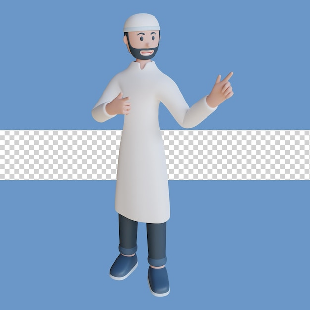 3d muslim man