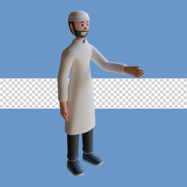 3d muslim man