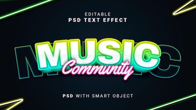 PSD 3d-muziekteksteffect