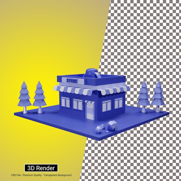 3D-myymälärakennus