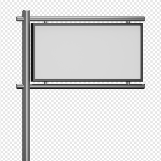 3d na białym tle render ikony billboardu