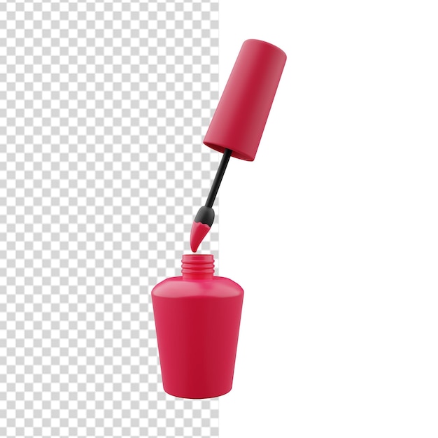 3d nail polish illustration in photoshop