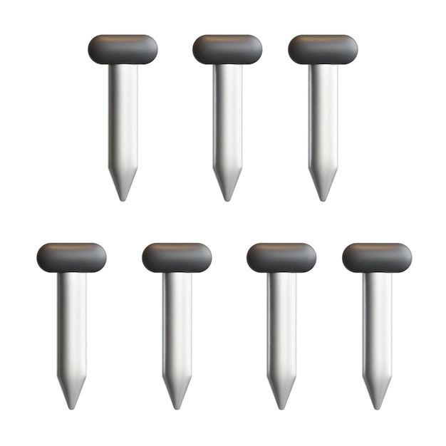 3d nails labor day concept high quality render illustrations