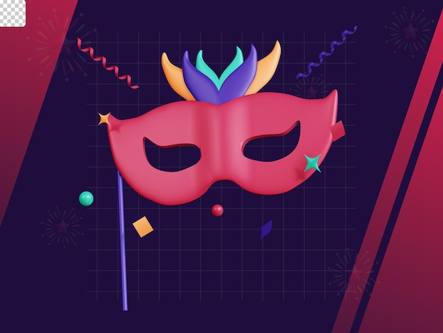 3 d 新年アイコン パック マスク