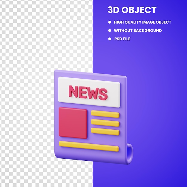 PSD 3d news icon