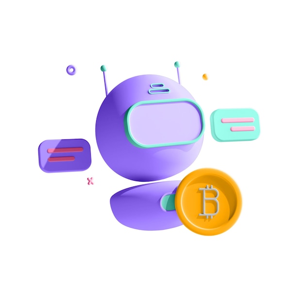 3d nft icon bot иллюстрация