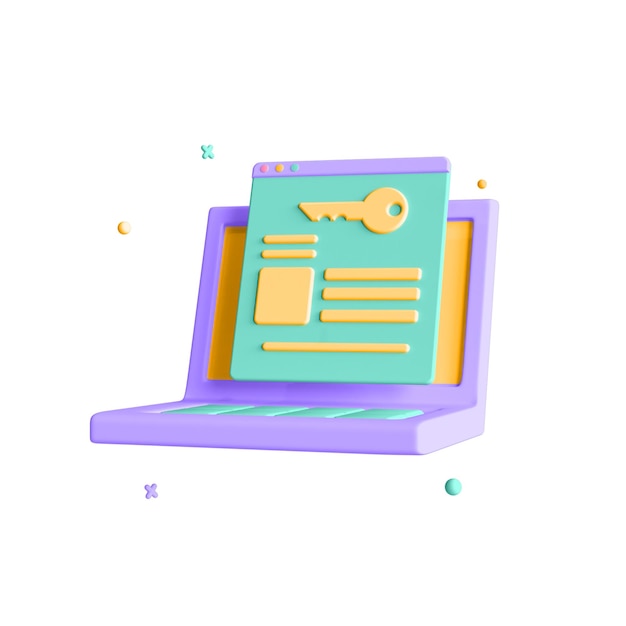 3D NFT Icon Metadata Illustration