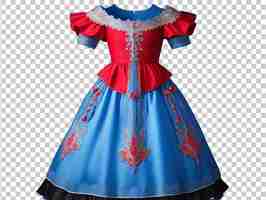 PSD 3d niebieska i czerwona suknia księżniczki