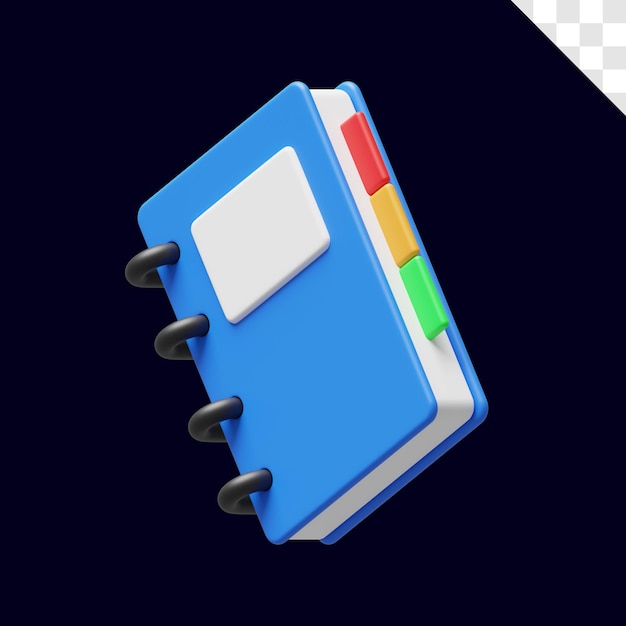 PSD 3d notebook illustration