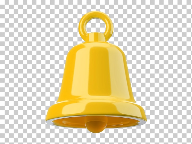 Icona di campana di notifica 3d isolata su sfondo trasparente png psd