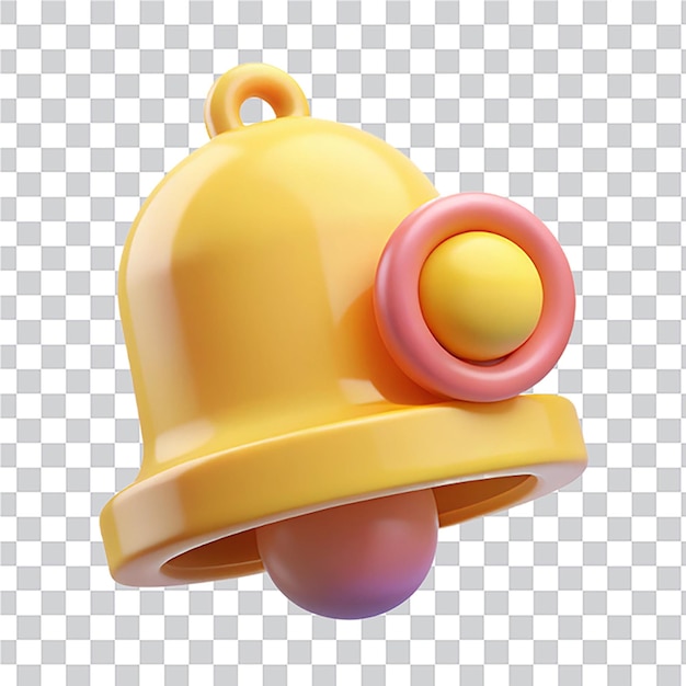 3d notification bell icon with push bubble speech notification icon or message reminder concept icon