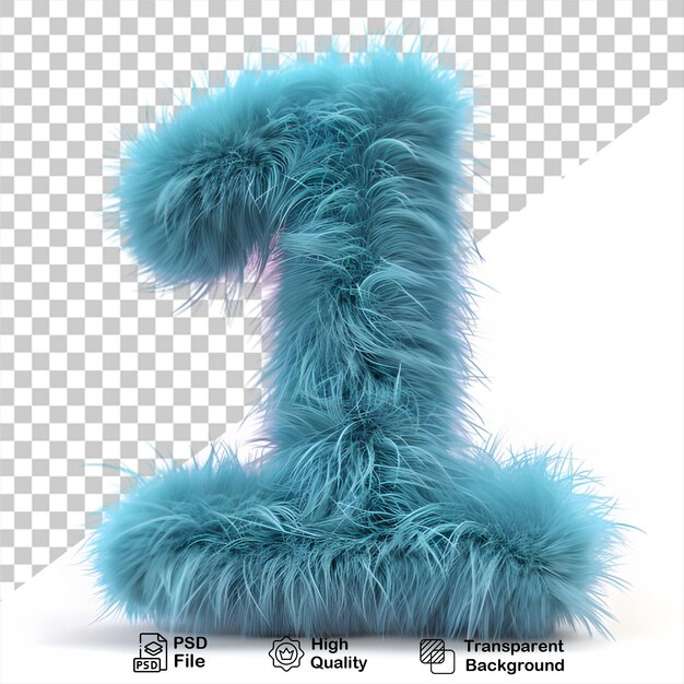 3d number 1 typography monster number png file