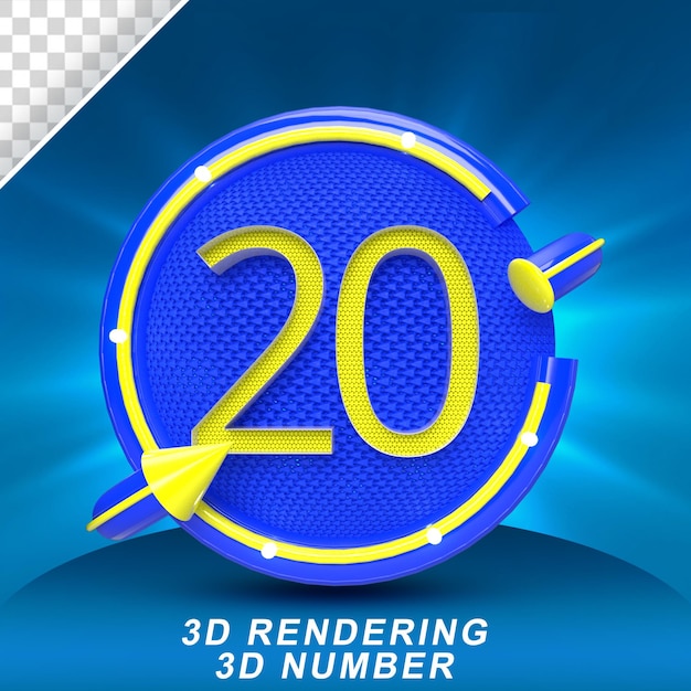 3d number 10 stamp for psd composition