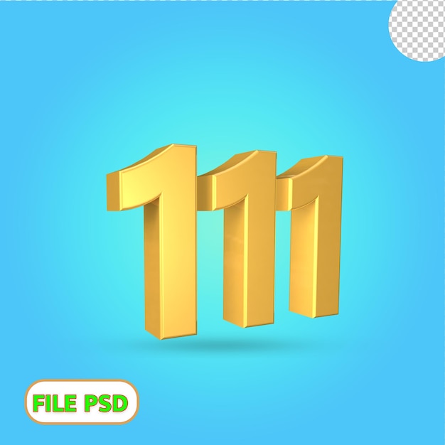 3d 번호 111