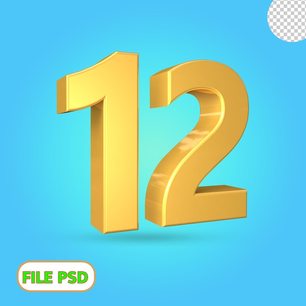 3d number 12