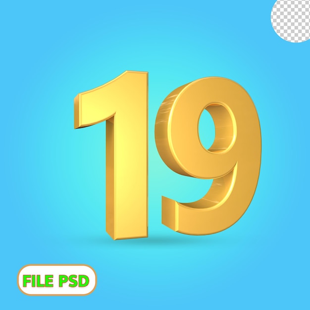 3d number 19