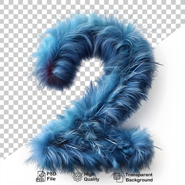 PSD 3d number 2 typography monster number png file