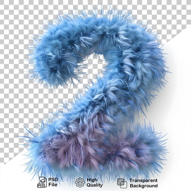 3d number 2 typography monster number png file